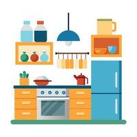 Kitchen minimal Isolated flat vector illustration