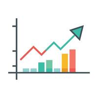 Graph system sort ascending line vector illustration on white background