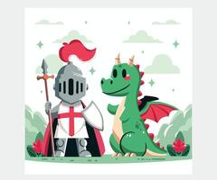 Cartoon St. George's Day Illustration vector