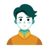 Face pack person vector illustration