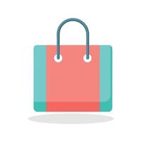 compras bolso plano vector ilusión