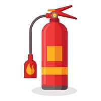 Fire extinguisher flat vector illustration on white background