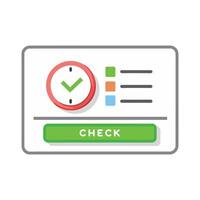 Time check isolated flat vector illustration