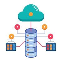 Server cloud Configuration isolated vector illustration.