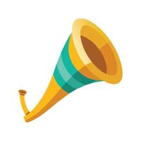 Horn Isolated flat vector illustration.