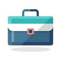 Briefcase isolated flat vector illustration.