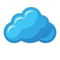 Cloud flat vector illustration on white background