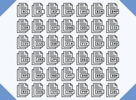 file format icon design for business and web vector