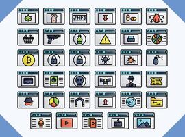 dark web icons design vector for web design and business