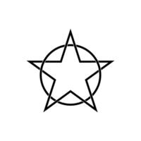 estrella en círculo, plano y Costura estilo, lata utilizar para logo gramo, Arte ilustración, sitio web, aplicaciones, pictograma, icono, símbolo, o gráfico diseño elemento. vector ilustración