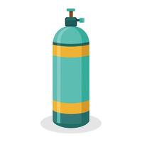 Oxygen cylinder Isolated flat vector illustration