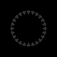 Diamond in Circle Shaped, can use for Art Illustration, Logo Gram, Frame Work, Background, Pictogram, Website, Apps, or Graphic Design Element. Vector Illustration