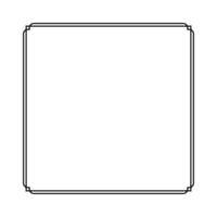 Simple Line Rectangle and or Rectangle Shape, can use for Simple Framework, Text, Quote, Copy Space or for Graphic Design Element. Vector Illustration