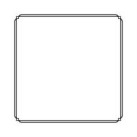 Simple Line Rectangle and or Rectangle Shape, can use for Simple Framework, Text, Quote, Copy Space or for Graphic Design Element. Vector Illustration