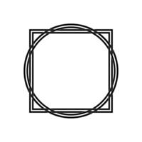 Circle and Square Composition, Flat and Weaving Style, can use for Logo Gram, Copy Space, Frame Work, Decoration, Ornate, or Graphic Design Element. Vector Illustration