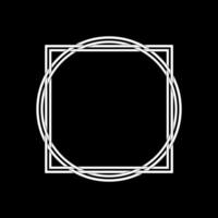 Circle and Square Composition, Flat and Weaving Style, can use for Logo Gram, Copy Space, Frame Work, Decoration, Ornate, or Graphic Design Element. Vector Illustration