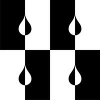 Water  Drop Shape in Contrast Color, Black White, can use for Wallpaper, Cover, Greeting Card, Decoration Ornate, Ornament, Background, Wrapping, Fabric, Textile, Fashion, Tile, Carpet Pattern, etc vector