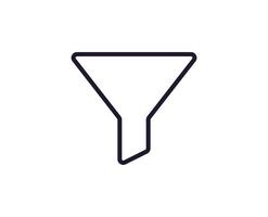 Internet and interface symbols in line style. Vector sign for apps, web sites, UI. Perfect for web sites, apps, stores, shops. Vector line icon of funnel
