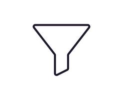 Internet and interface symbols in line style. Vector sign for apps, web sites, UI. Perfect for web sites, apps, stores, shops. Vector line icon of funnel