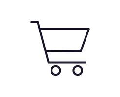 Shopping line icon on white background vector