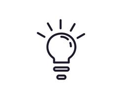 soltero línea icono de lámpara en aislado blanco antecedentes. alto calidad editable carrera para móvil aplicaciones, web diseño, sitios web, en línea tiendas etc. vector