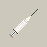 Syringe Isolated Flat Illustration. Perfect for different cards, textile, web sites, apps vector