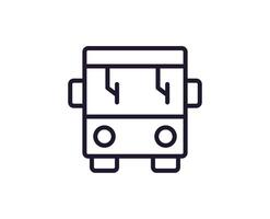 Single line icon of bus High quality vector illustration for design, web sites, internet shops, online books etc. Editable stroke in trendy flat style isolated on white background