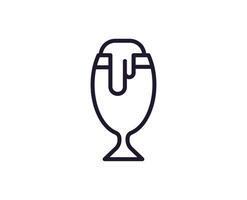 Beer concept. Modern outline high quality illustration for banners, flyers and web sites. Editable stroke in trendy flat style. Line icon of beer vector