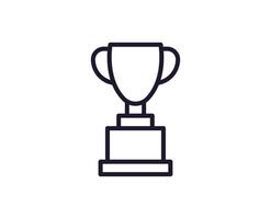 Award line icon on white background vector