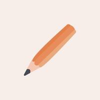 Pencil Isolated Flat Illustration. Perfect for different cards, textile, web sites, apps vector