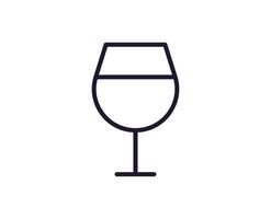 Single line icon of cocktail on isolated white background. High quality editable stroke for mobile apps, web design, websites, online shops etc. vector