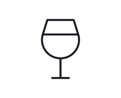 Single line icon of cocktail on isolated white background. High quality editable stroke for mobile apps, web design, websites, online shops etc. vector