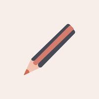 Pencil Colourful Vector Flat Illustration. Perfect for different cards, textile, web sites, apps