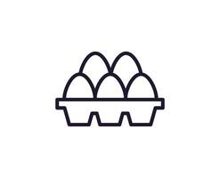 Single line icon of egg High quality vector illustration for design, web sites, internet shops, online books etc. Editable stroke in trendy flat style isolated on white background