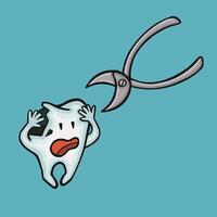 eliminación de roto enfermo diente oral higiene, vector