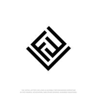 Initial Letter LFW modern logo design template vector illustration