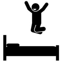 stick figure vector illustration wake up early, wake up