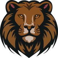 vector ilustración de marrón leona cabeza.