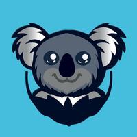 Blue cartoon with cute koala animal. Suitable for children's cover design. vector