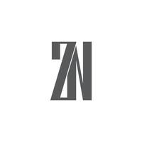 Initials letters logo ZN, NZ, Z and N vector