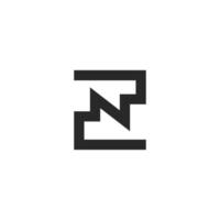 Initials letters logo ZN, NZ, Z and N vector