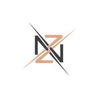 Initials letters logo ZN, NZ, Z and N vector