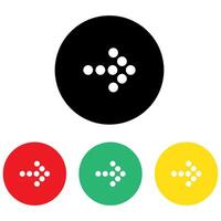 arrow and play button icon vector design template