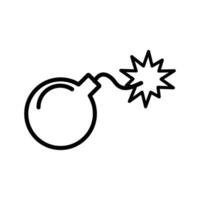 Round bomb icon design template vector