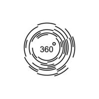 360 degrees icon vector design template