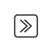 arrow and play button icon vector design template