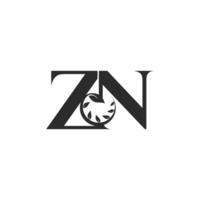 Initials letters logo ZN, NZ, Z and N vector