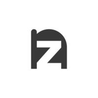 Initials letters logo ZN, NZ, Z and N vector