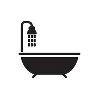 bathtub icon vector design template