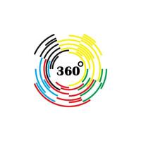 360 degrees icon vector design template